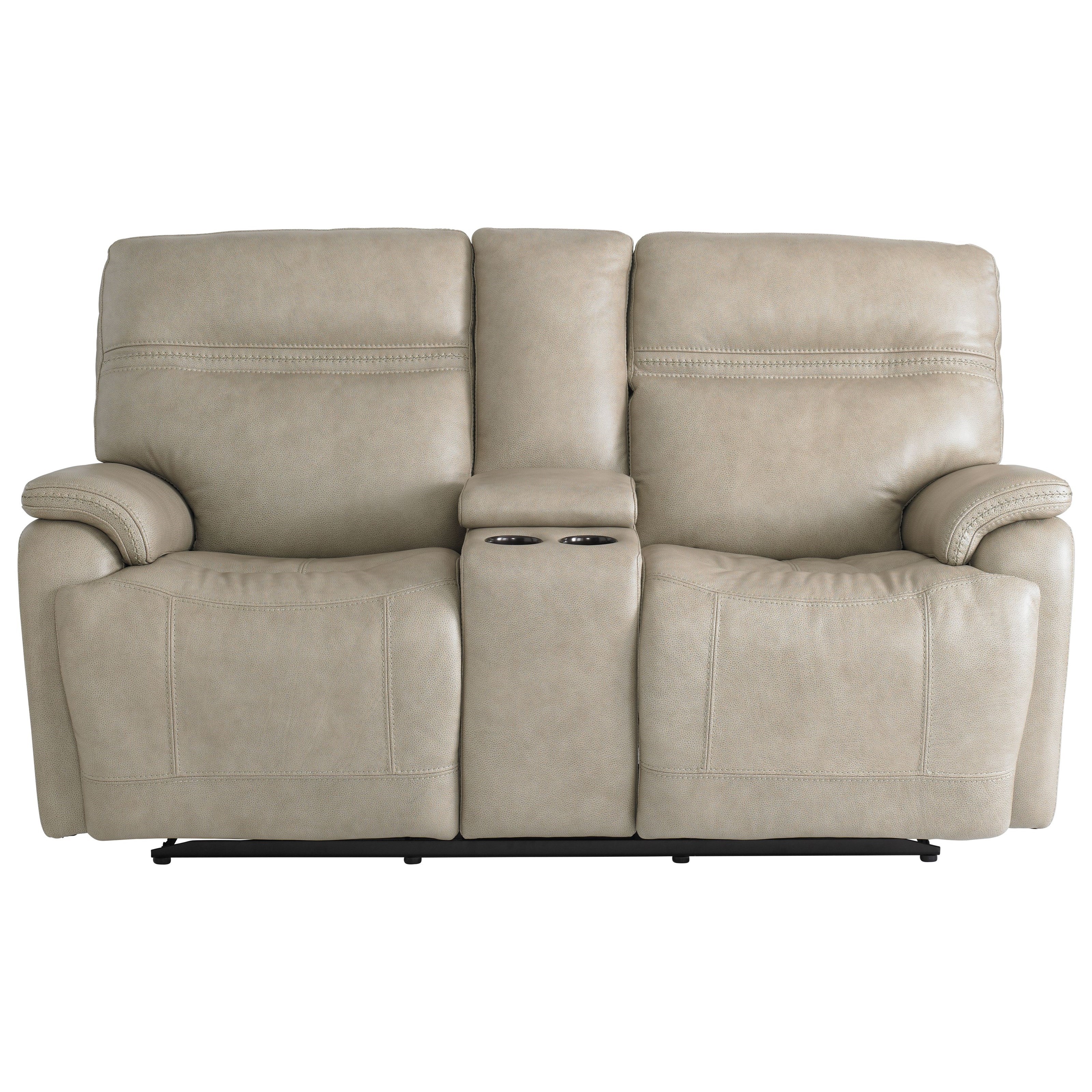 Bassett Club Level Grant Casual Power Reclining Console Loveseat with